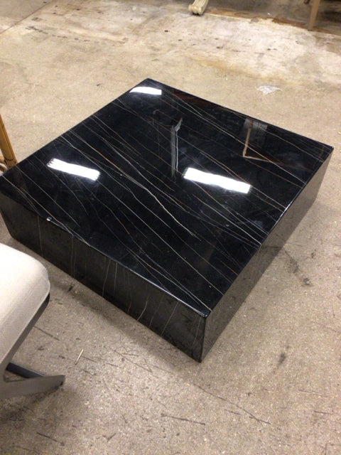 AS-IS Black Marble Coffee Table(Small Chip)