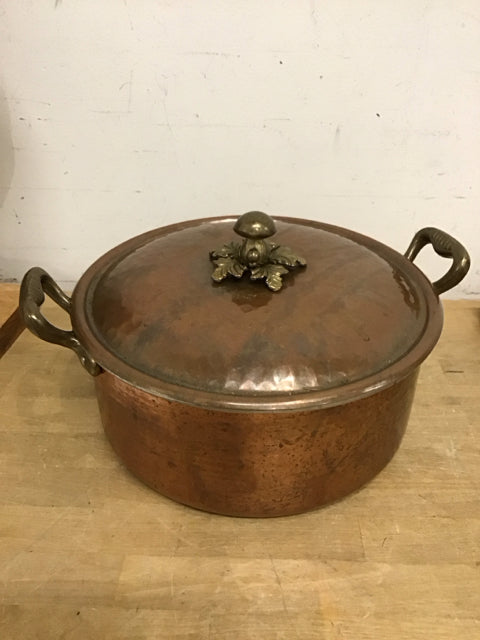 12"x5" Cu Artigiana Italiana Copper Pot