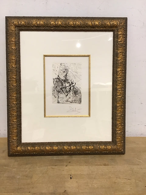 19x22 Framed Signed Dali "El Cid"
