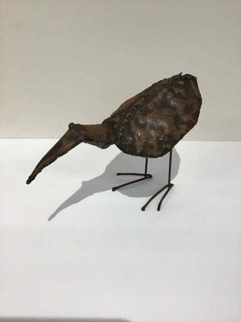 Brown Metal Bird Sculpture