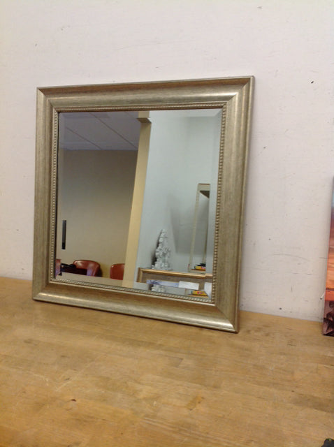 25.5" Sq Framed Beveled Mirror
