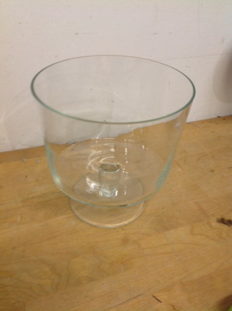 Bowl- 8" Footed Clear Glass