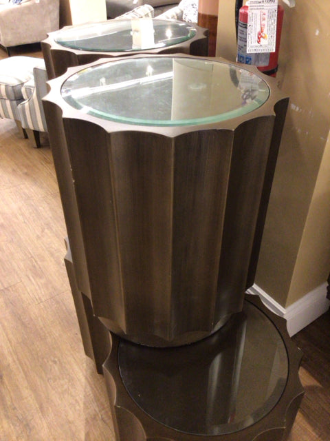 Bronze Color Fluted Accent Table