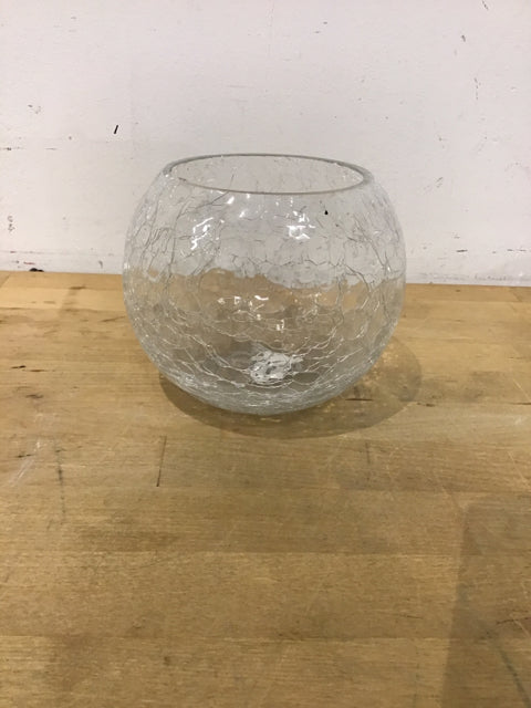 5" Cut Crackled Vase
