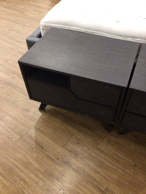 AS-IS Grey Tri Nightstand(Scratches)