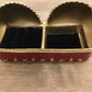 5.5"x2.5" Gold/Red Enamel Brassier Jewely Holder