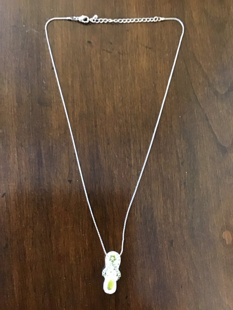 Silvertone Flipflop Necklace