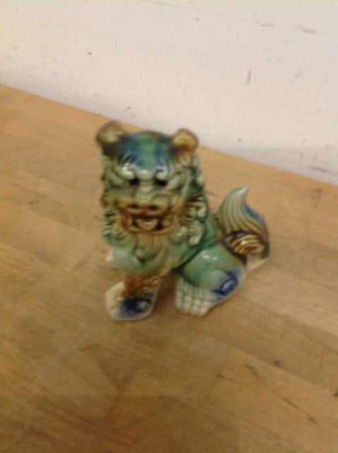 5" Green Ceramic Foo Lion