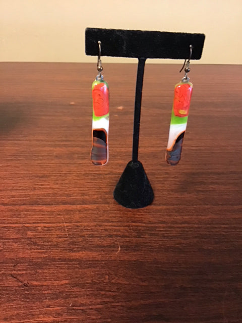 Multi Color Glass Earrings