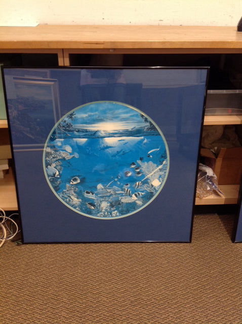 32"Sq Framed "Circle of Life" Christian Riese
