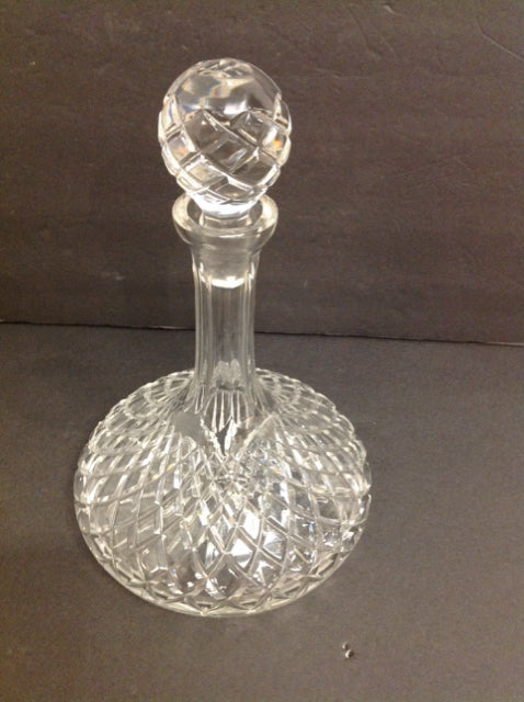 Pressed Glass Ship's Decanter