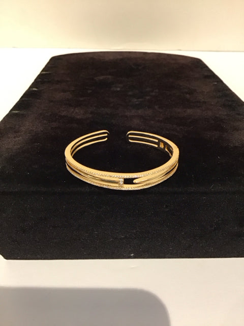 Cartier Style Gold Cuff Nail Bracelet