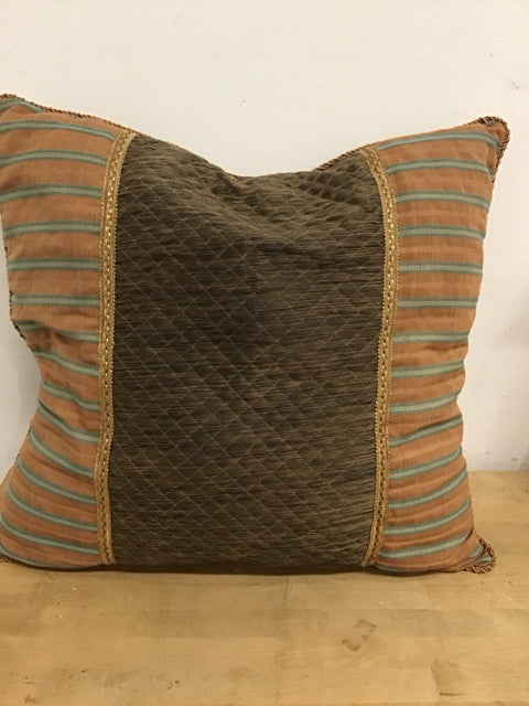24" Bronze Quilted Patern Pillow
