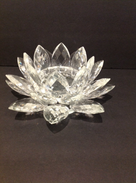 Lotus Flower Crystal Candle Holder