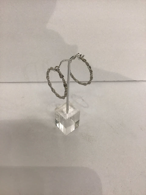 Gucci Style Large Silver Earrings