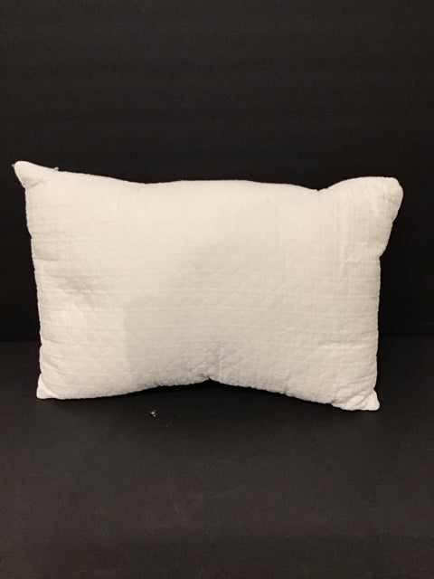 Small White Lumbar Pillow