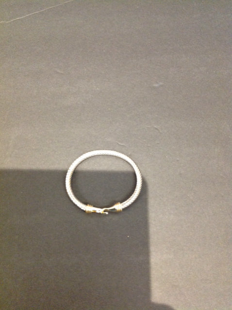 Yurman Style Cable Bracelet w/Gold Clip
