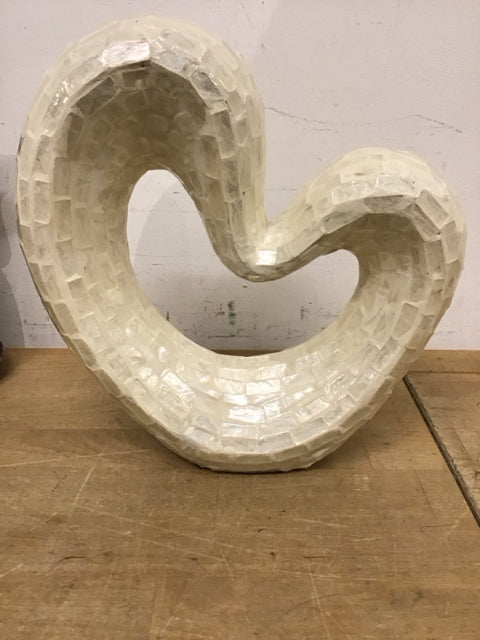 9.5" MOP Heart Sculpture