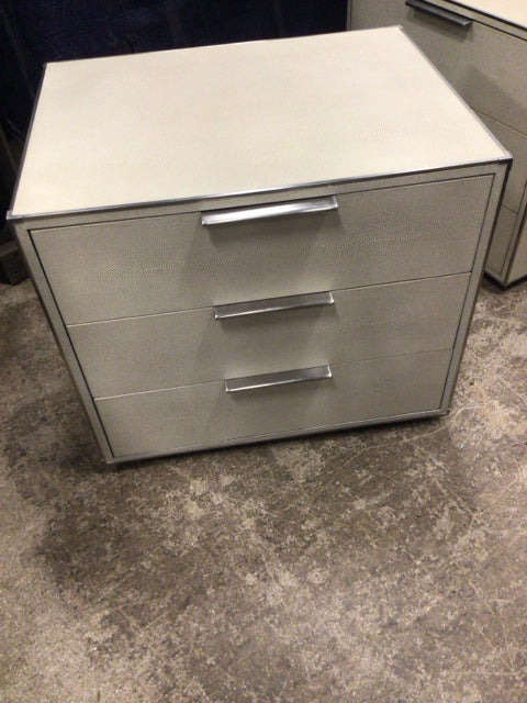 RH Shagreen Three Drawer Nightstand