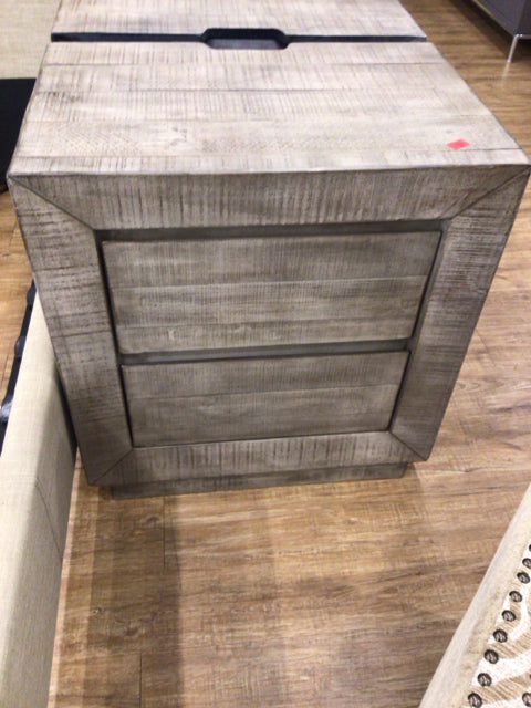 Ashley Furniture Light Wood Two Drawer Nightstand