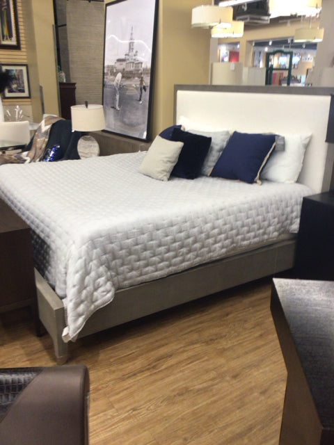 RH Graydon Shagreen Fabric Panel Bed