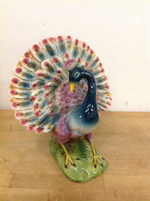 14" Ceramic Peacock