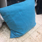 AS-IS Teal Fabric Pillow(Spot On 1 Corner)