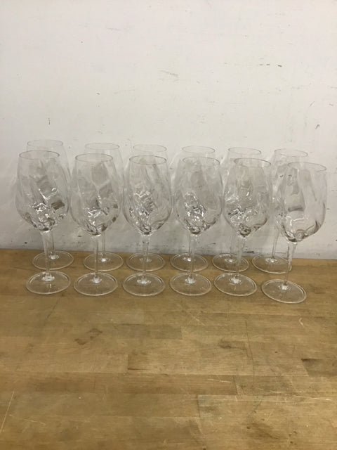 Set Of 12 Marchesa By Lenox Pleated Swirl Goblet
