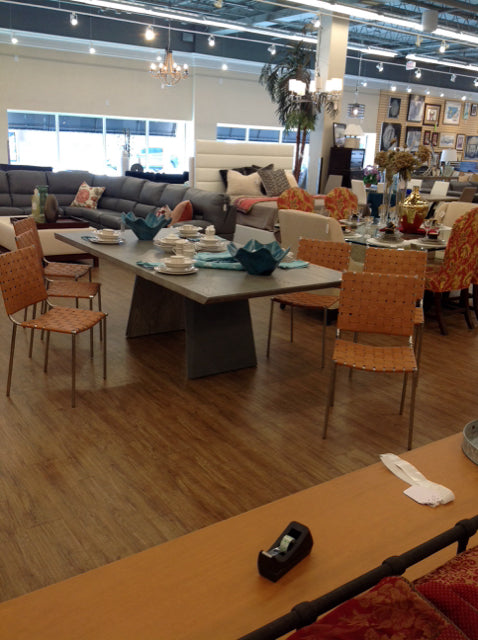 Set/6 Faux Leather Woven Chairs