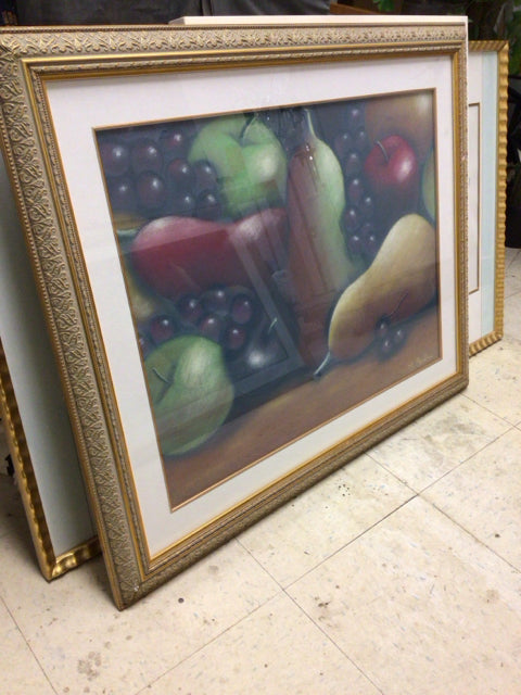 33" X 27" Gold Framed Fruit Still Life Print