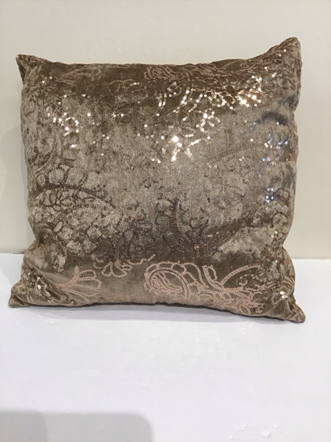 Mauve Pillow w/Sequins