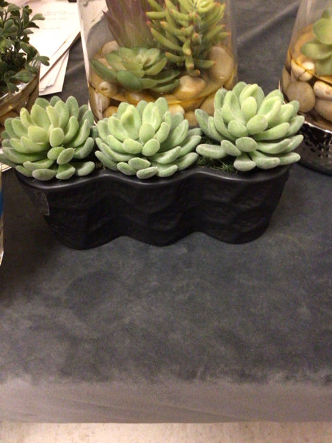 Faux Topiarys In Brown Planter