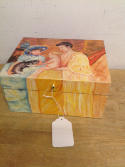 10" Painted Lacquer Box