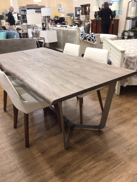 Grey Live Edge Dining Table