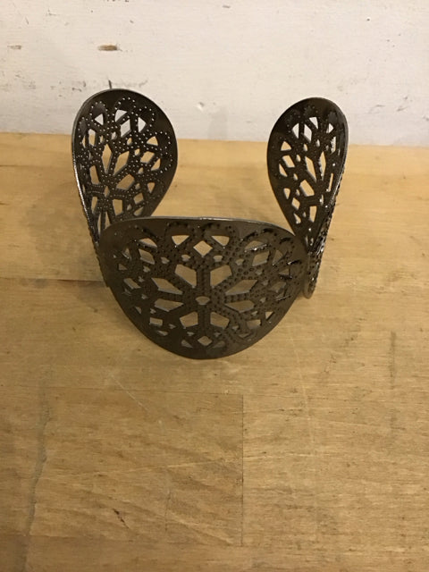 Filigree Pattern Pewter Cuff Bracelet