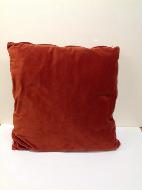 Orange Velour Pillow