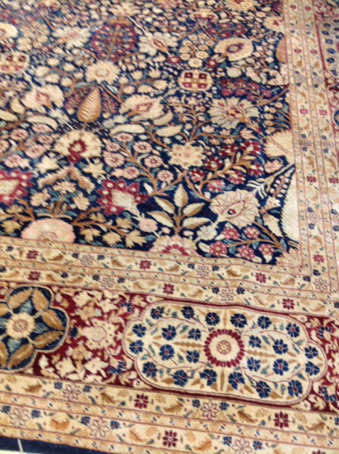 Rug- 9' X 12' Persian Gold & Blue