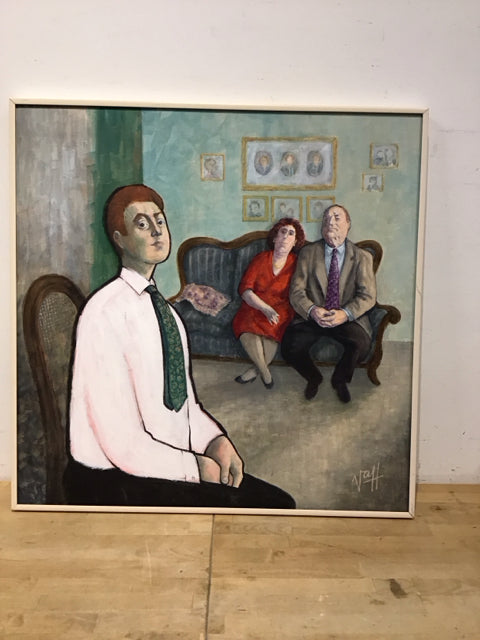 28"Sq Framed "Heir and Son" By VAFF