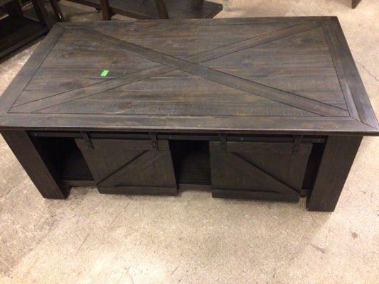Magnussen Home Garrett Rectangular Lift-Top Cocktail Table with Casters