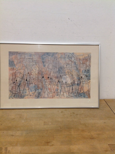 28x18 Framed Ben Shahn "Still Music" Lithograph
