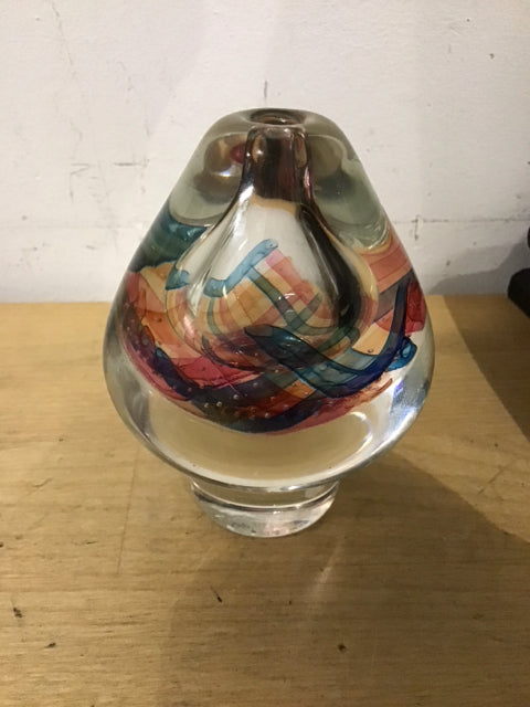 4" Gary Beecham Art Glass Egg Figure Signed