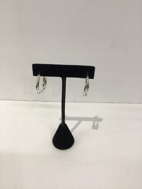 Anne Klein Silver Double-Hoop Earrings
