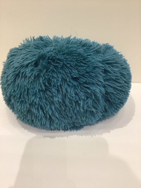 Turquoise Ball Shag Pillow