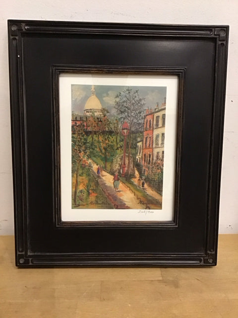 15.5"x13.5 Montmartrevy Maurice Utrillo COA