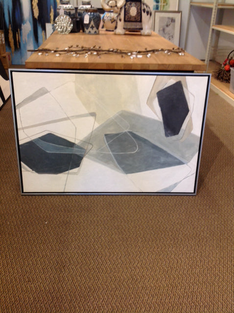 36x41 Framed Abstract Print on Canvas