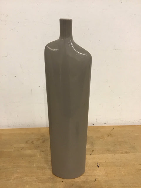20" Taupe Ceramic Bud Vase