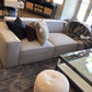 Grey 4 PC Grey Fabric Modular Low Profile Sectional