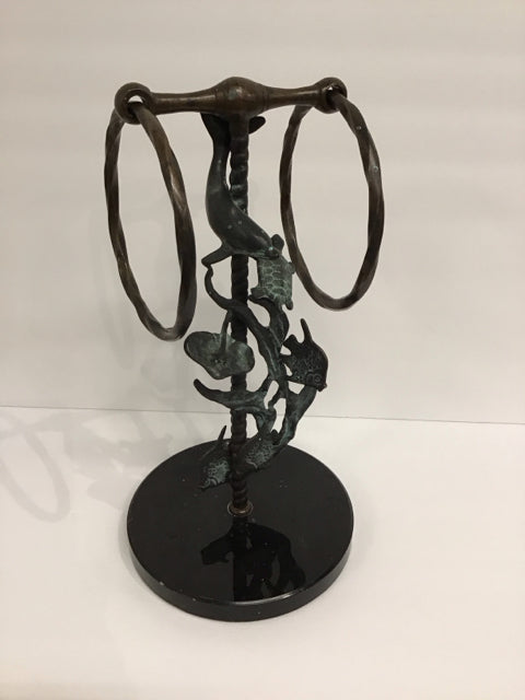 South Pacific Bronze 2-Ring Towel Holder