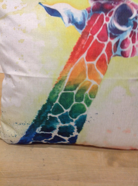 Pillow- 16" Multi Color Giraffe