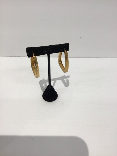 Gold Tone Hammered Earrings